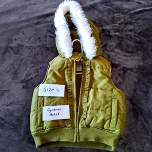 Gymboree girls Outlet vest size Small faux fur trimmed hood
